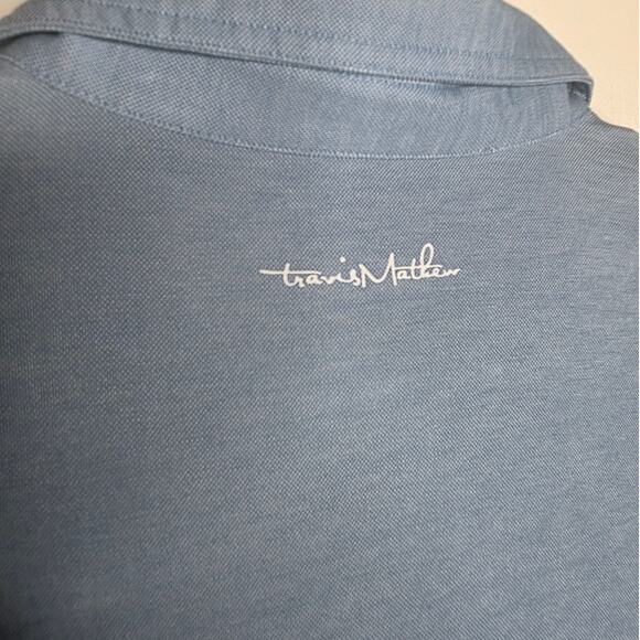 Travis Mathew light blue cotton blend short sleeve polo shirt - XL - Picture 5 of 6